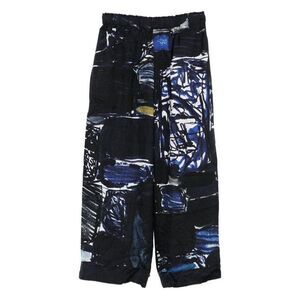 DANIELA GREGIS Abstract Print Cropped Trousers Women CLEAR BLUE Pants